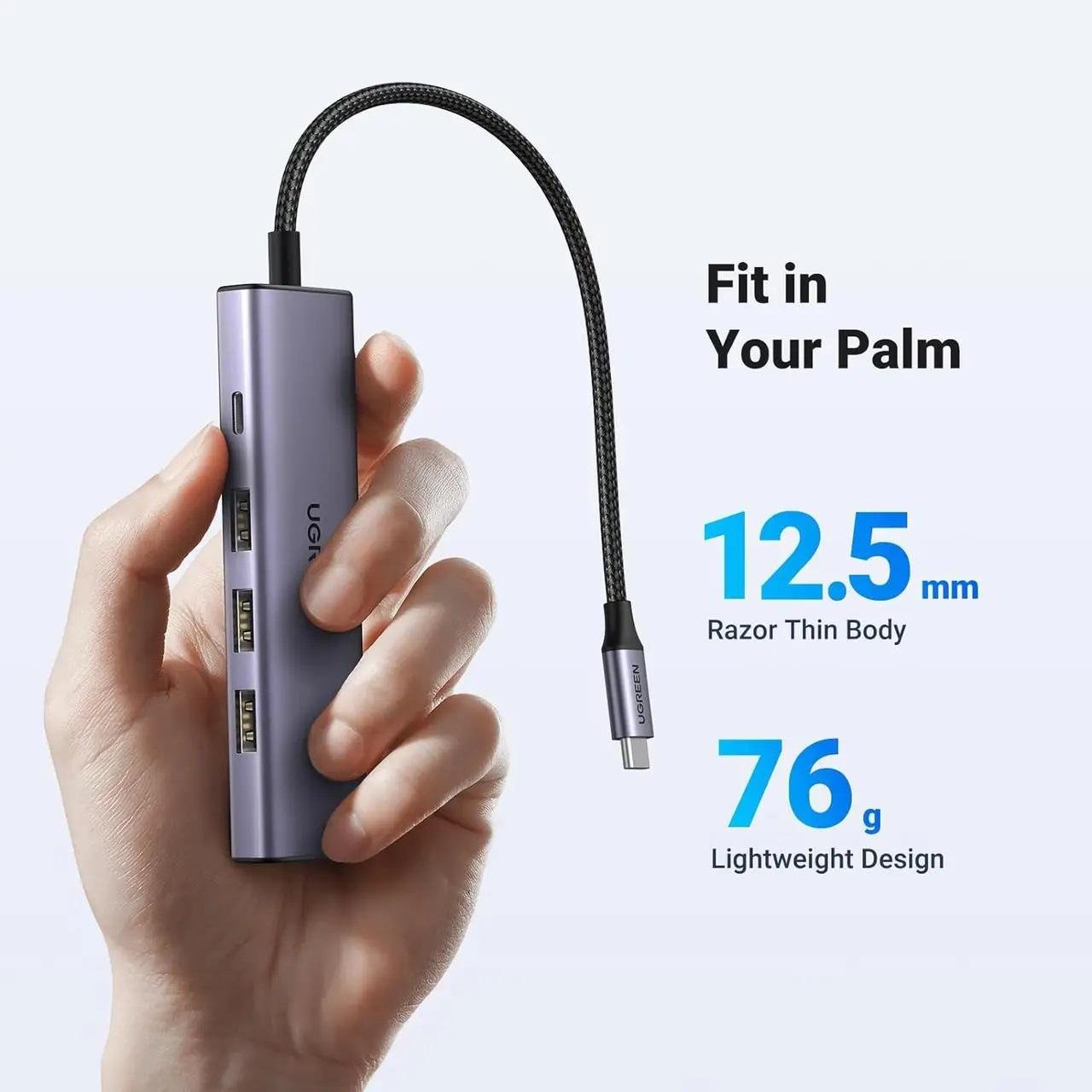 USB-хаб UGREEN CM511 USB-C To HDMI+3хUSB 3.0 A+PD Power Converter (UGR-15597) - фото 8 USB-хаб UGREEN CM511 USB-C To HDMI+3хUSB 3.0 A+PD Power Converter (UGR-15597) - фото 8