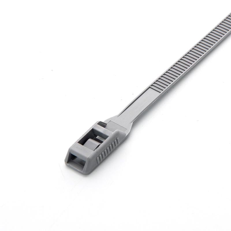 Хомут кабельний пластиковий Apro з низьким профілем замку 8x400 мм 100 шт. Сірий (2015)