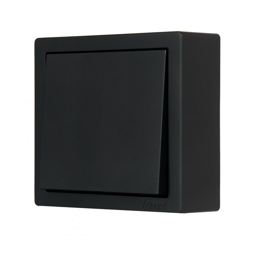 Вимикач одноклавішний Lezard Leto Антрацит (752-4200-100)