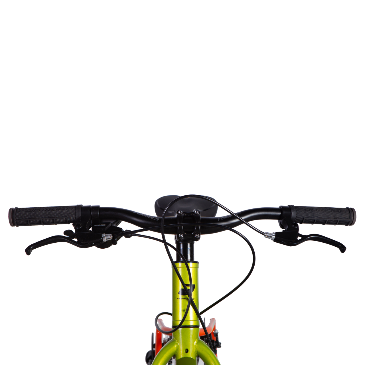 Велосипед подростковый Formula F-1 DD CS 2025 AL 24" 11" Зелено-оранжевый - фото 2