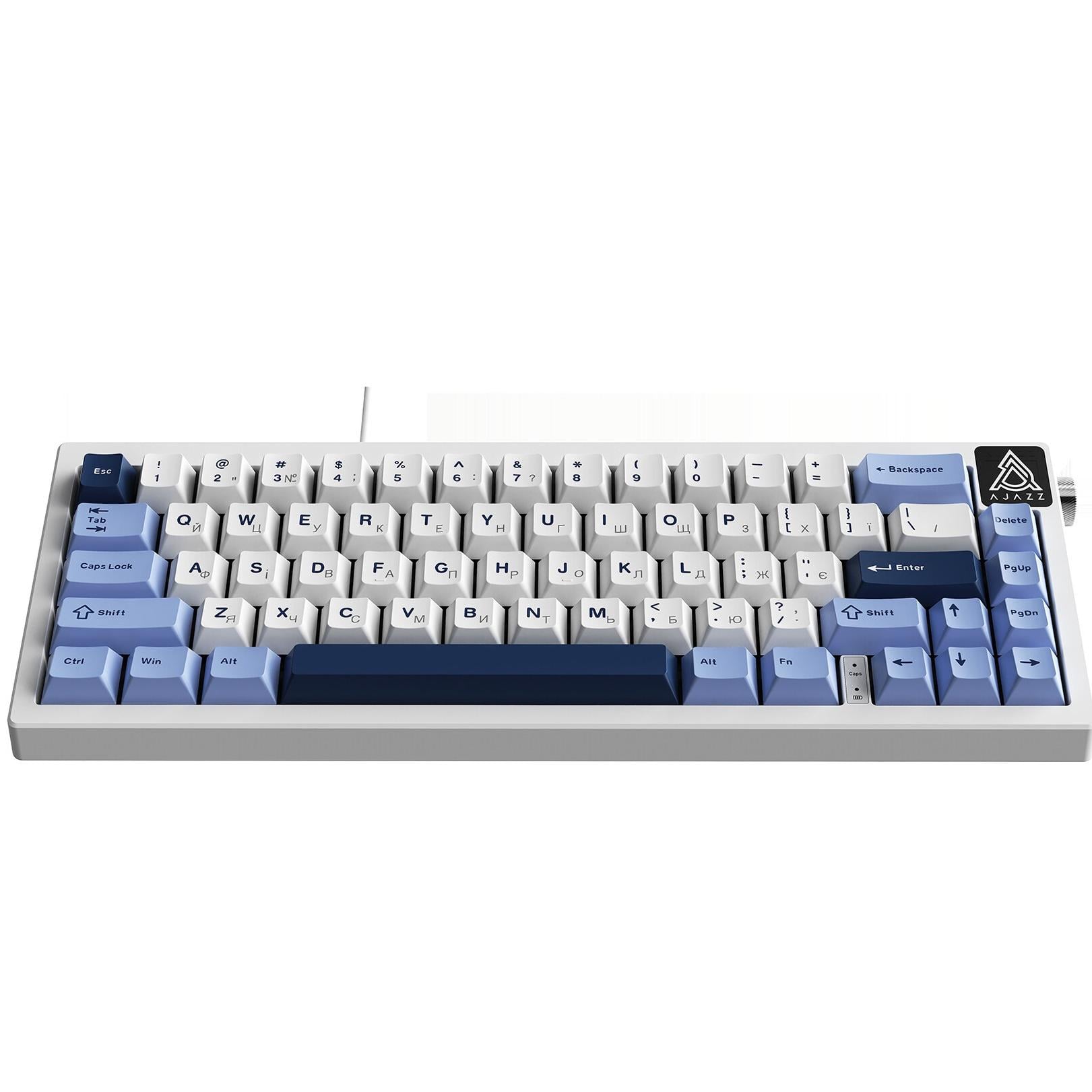 Клавиатура механическая игровая Ajazz AK650 65 клавиш USB-C Sea Salt Switch White (AK650-SS-BWB)