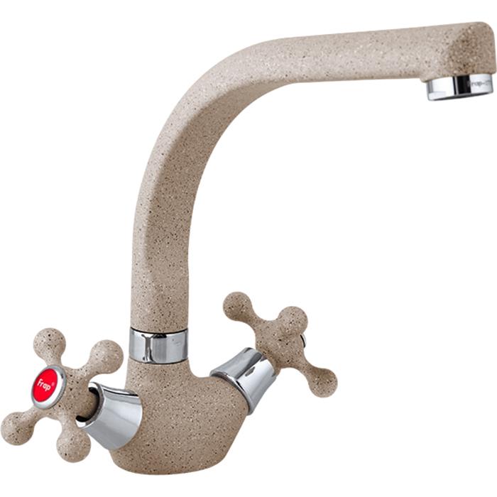 Смеситель для кухни Frap F5408-10 1034139 двухвентильный Бежевый (102251)