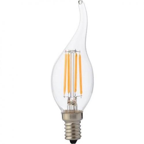 Лампа Horoz Electric филамент LED 6 W в форме свечи на ветру Е14 4200K 700 lm 220-240 V (001-014-0006-030) - фото 1