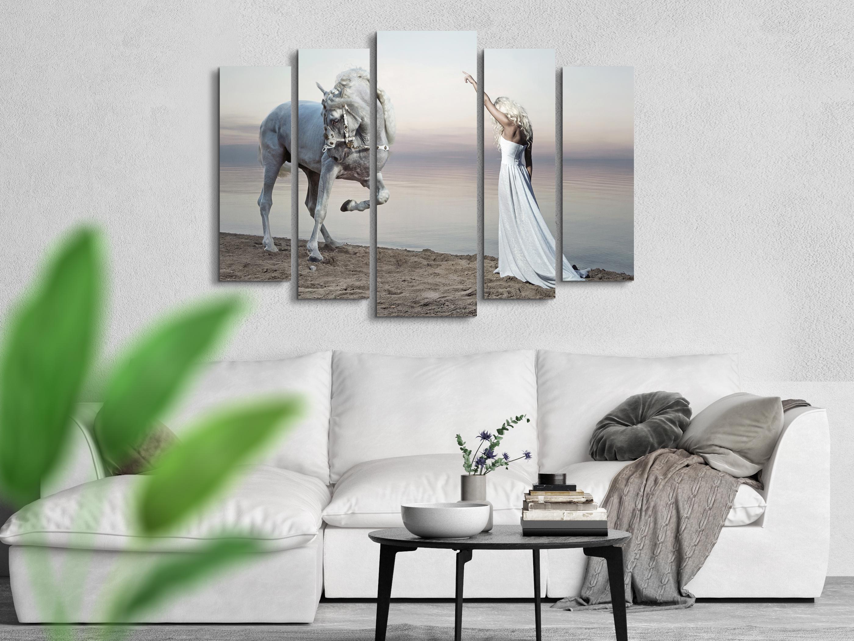 Картина модульная Лошадь и Девушка 99х140 см (Art-295_5) - фото 2