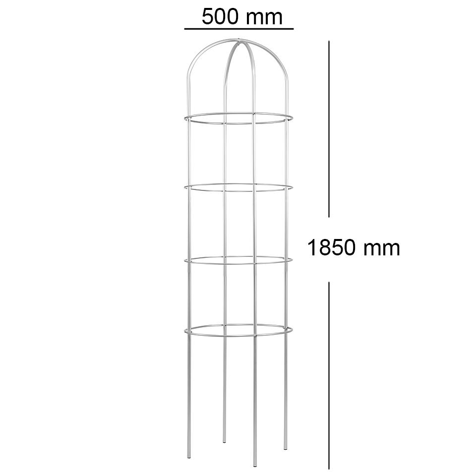 Опора для растений арочно-кольцевая на четыре кольца 1850х500х500 мм (АКО-D13/D8-1850*500/4) - фото 2