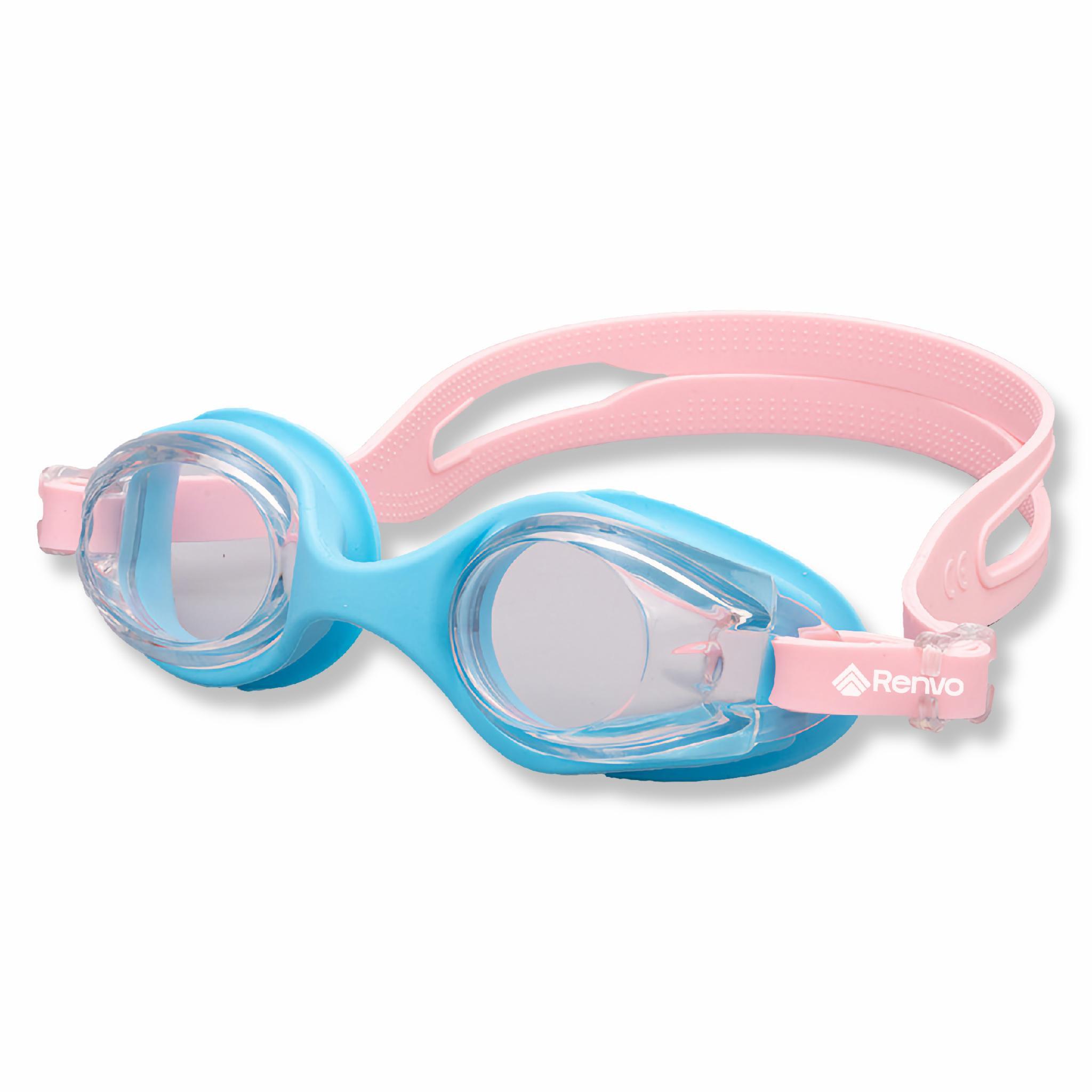 Очки для плавания детские Renvo Apure JR Anti-fog OSFM Розовый/Голубой (1SG100-123)