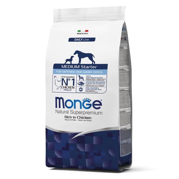 Корм для собак сухой Monge Dog Medium Starter для собак от 10 до 80 кг 1,5 кг (000025601)