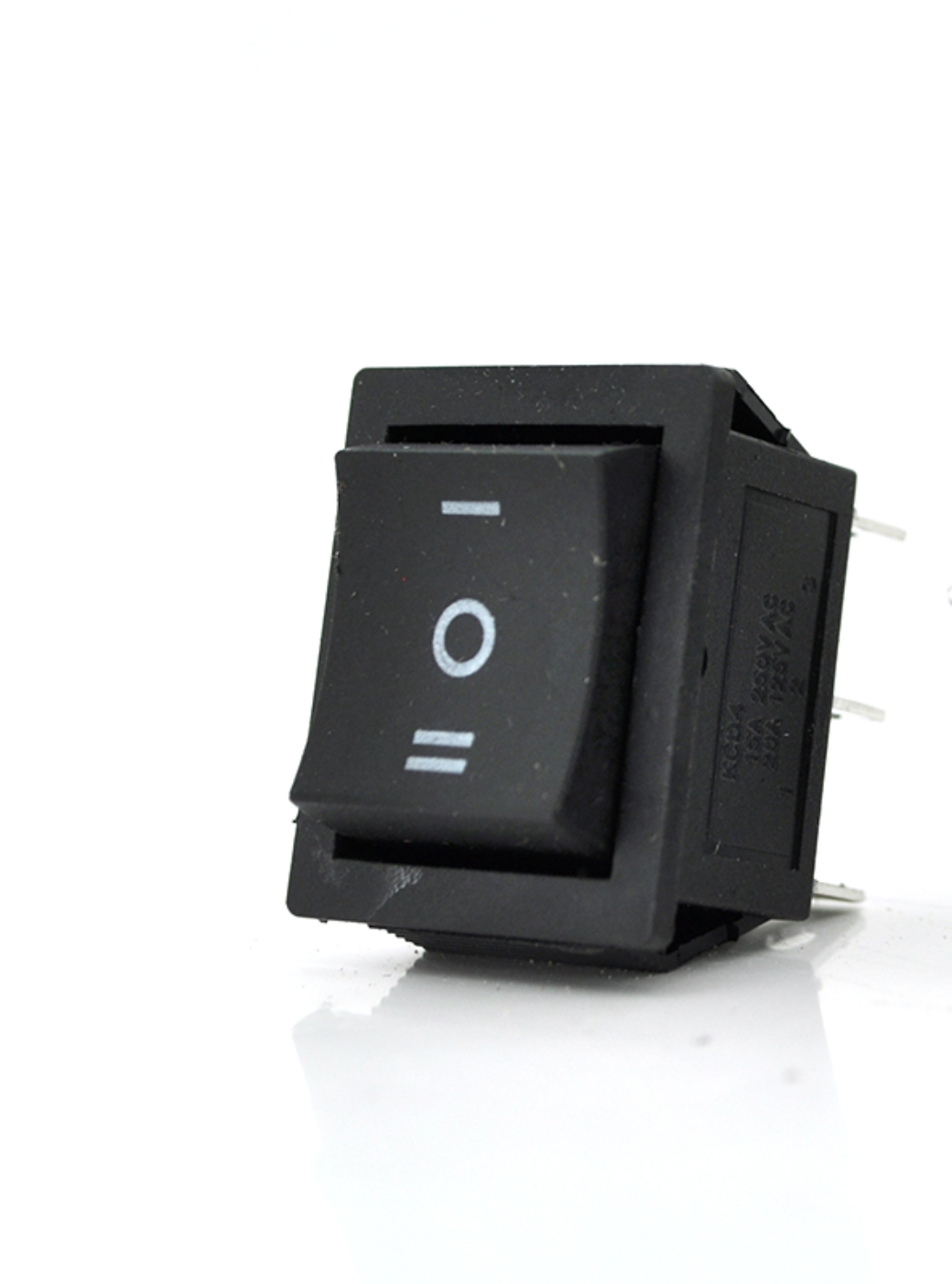 Перемикач on/off KCD1-106 250VAC 15A 6 контактів Black (YUT_V3626)