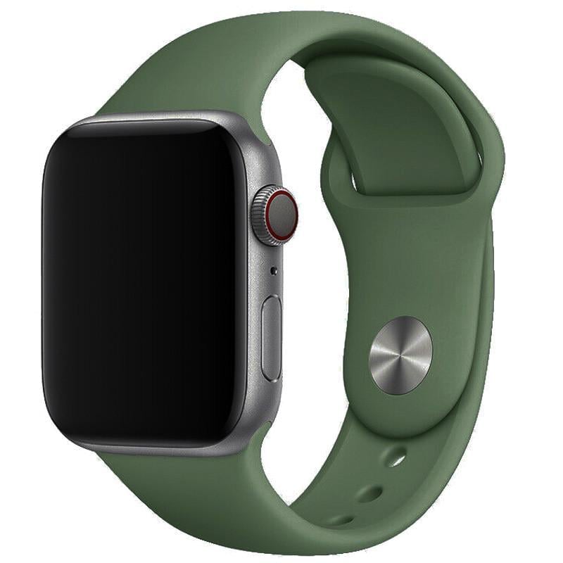 Ремінець силіконовий для Apple watch 38 мм/40 мм/41 мм Зелений/Army green (00000012739_55)