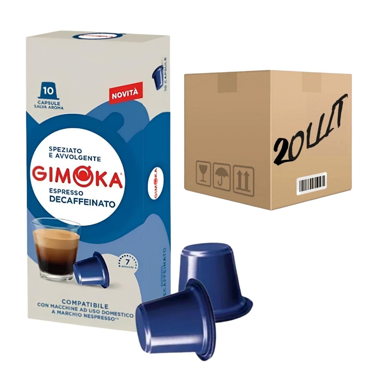 Кофе в капсулах Nespresso Gimoka Decaffeinato 10 шт. ящик 20 шт. (setg11315)
