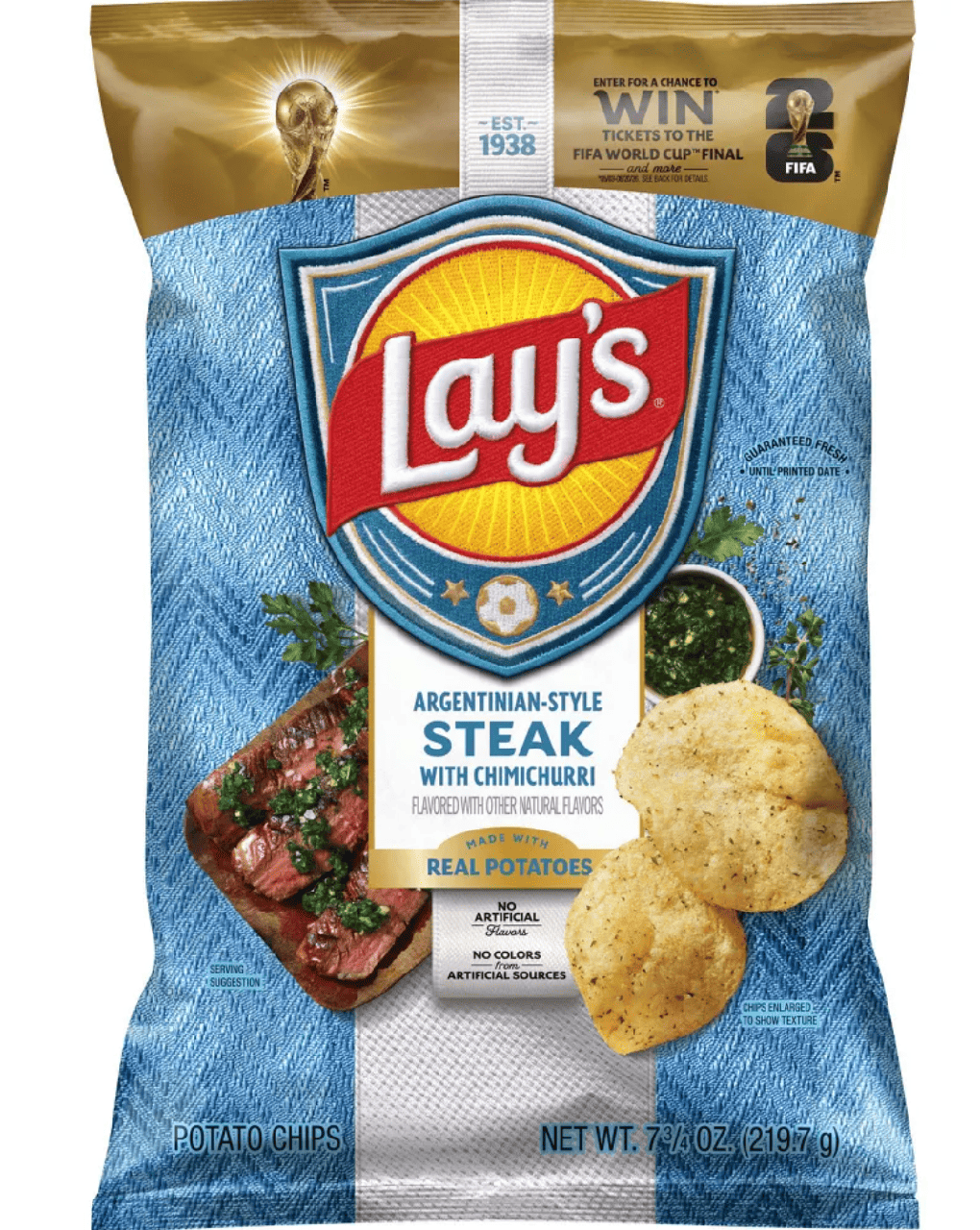 Чипсы Lay's FIFA Argentinian Style Steak With Chimichurri Potato Chips 70,8 г (3118274043) Чипсы Lay's FIFA Argentinian Style Steak With Chimichurri Potato Chips 70,8 г (3118274043)