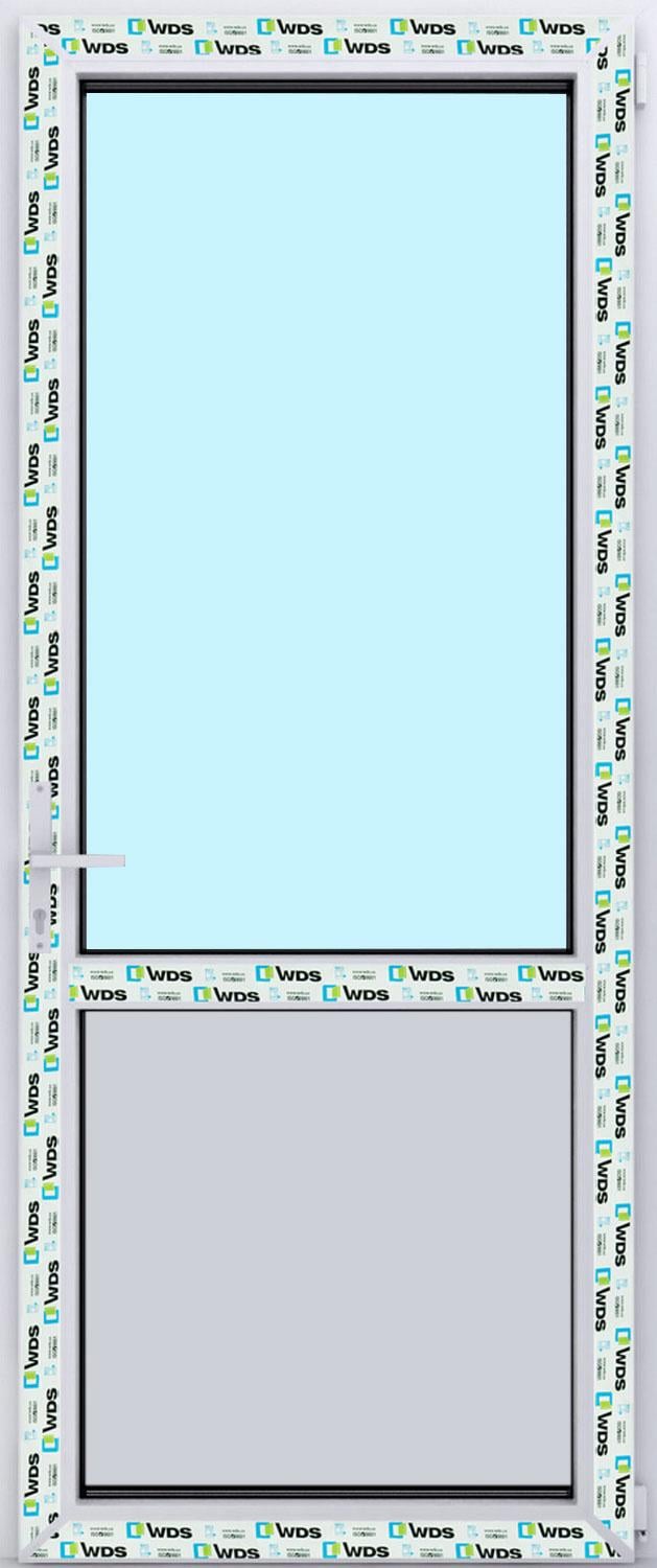 Дверь балконная металопластиковая поворотно-откидная WDS 5S 600x2100 мм (W.V.24.60.210)