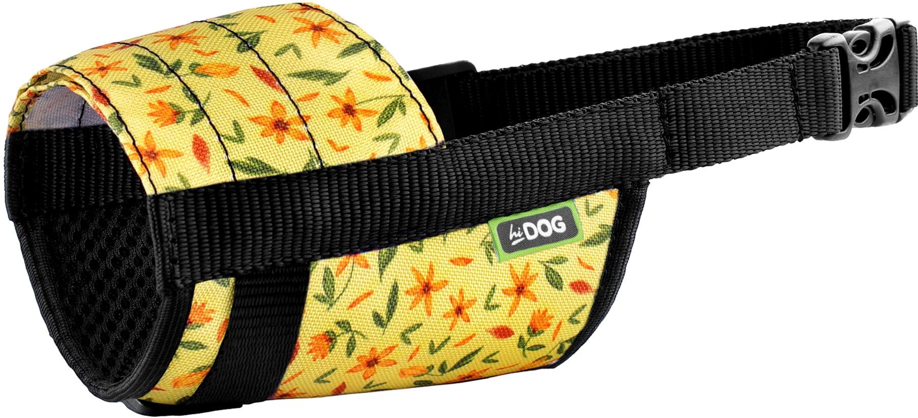 Намордник Hi Dog Flowers №3 регулируемый нейлон 25-34 см Yellow (2100102705013)