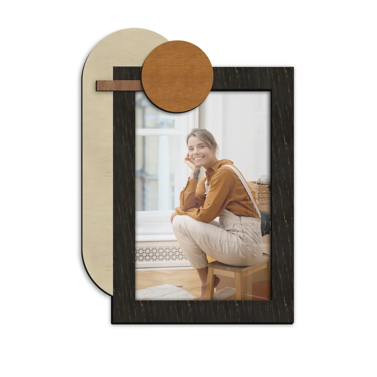 Фоторамка абстрактная на 1 фото Черный (boho_decor_circle-2) - фото 1 Фоторамка абстрактная на 1 фото Черный (boho_decor_circle-2) - фото 1