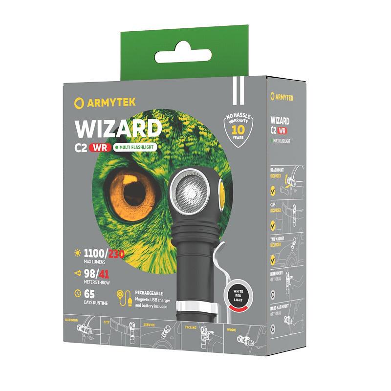 Ліхтар налобний Armytek Wizard v4 C2 WR Magnet USB Білий - фото 26