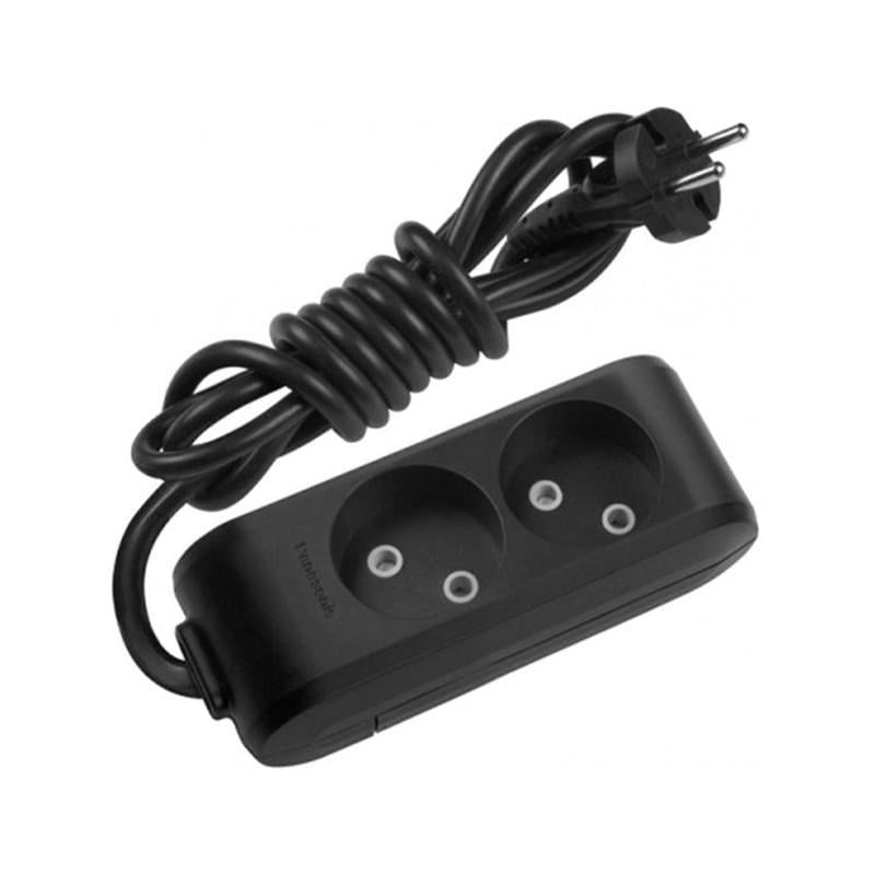 Удлинитель Panasonic X-tendia 2 гнезда со шторками 5 м Черный (WLTB02252BL-UA)