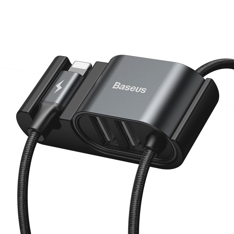 Кабель BASEUS Special Data Cable Lightning USB-A to Lightning 1,2 м 12 Вт 2.4А Black (CALHZ-01) - фото 2 Кабель BASEUS Special Data Cable Lightning USB-A to Lightning 1,2 м 12 Вт 2.4А Black (CALHZ-01) - фото 2