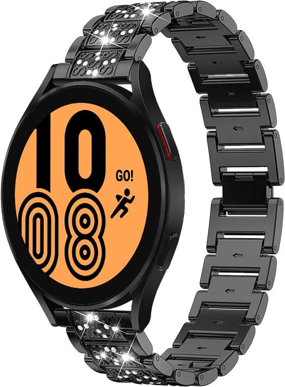 Браслет металлический Glam для Galaxy Watch 4 44 мм Black (32793-2B)