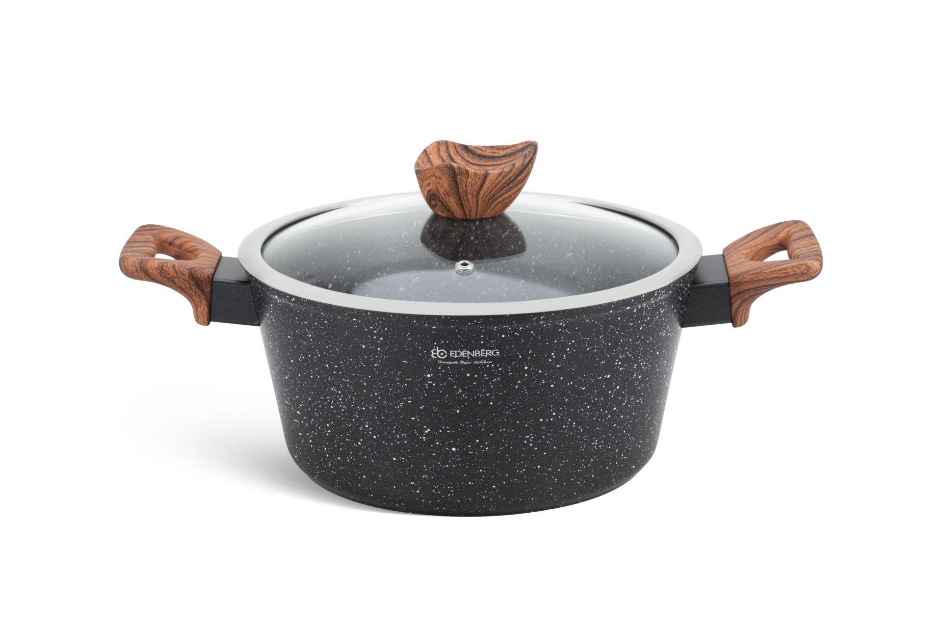 Набор кухонной посуды Edenberg EB-5617 с антипригарным мраморным покрытием из 15 пр. (EB-5617) - фото 3