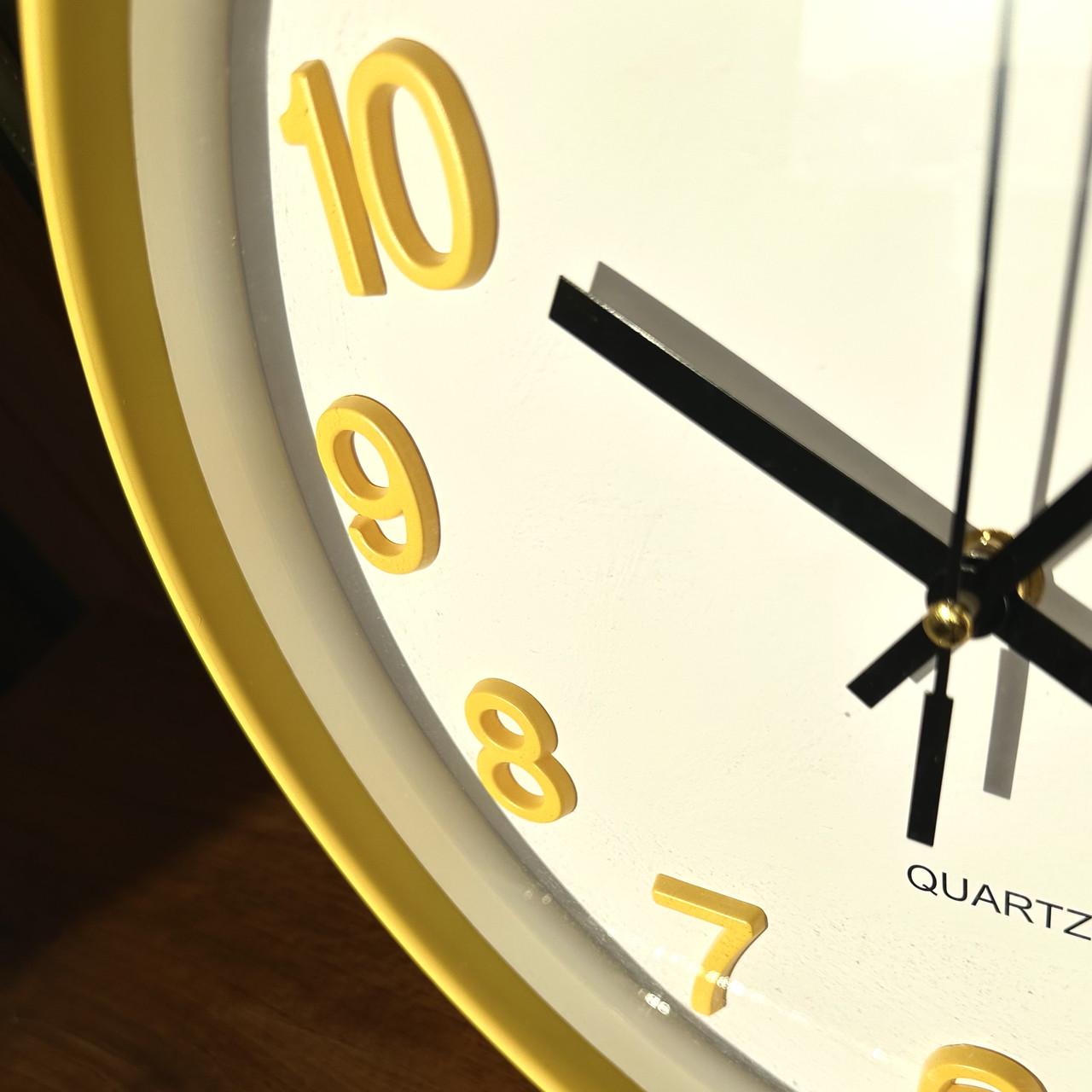 Годинник настінний безшумний Quartz OH-252-Yellow 30 см Жовтий (2764165234) - фото 7 Годинник настінний безшумний Quartz OH-252-Yellow 30 см Жовтий (2764165234) - фото 7