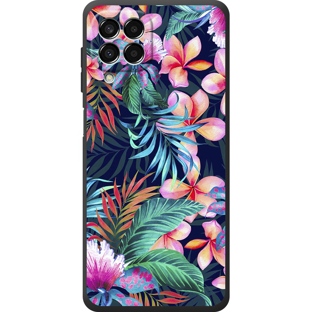 Чехол BoxFace Samsung Galaxy M33 5G (M336) flowers in the tropics Черный силикон (44472-up1971-44482)
