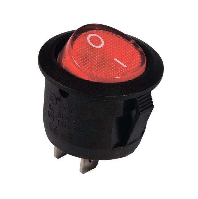 Переключатель TechnoSystems KCD1-5-101 R/B круглый Red (1554871118)