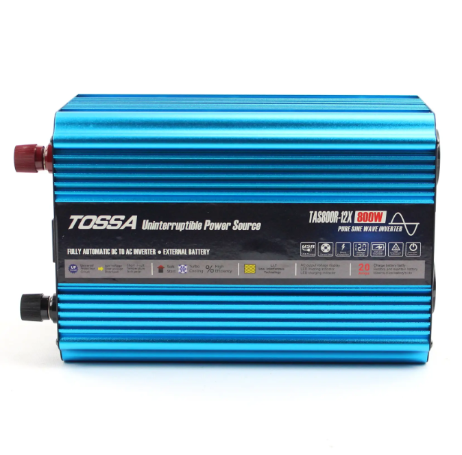 Инвертор Tossa 12-220 V чистый синус 800 W (PA008-21XS)