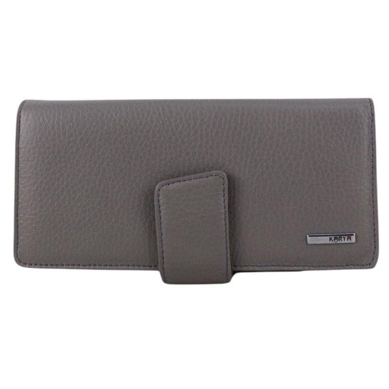 Кошелек женский из натуральной кожи Karya 1184-098 Серый (2824895694)