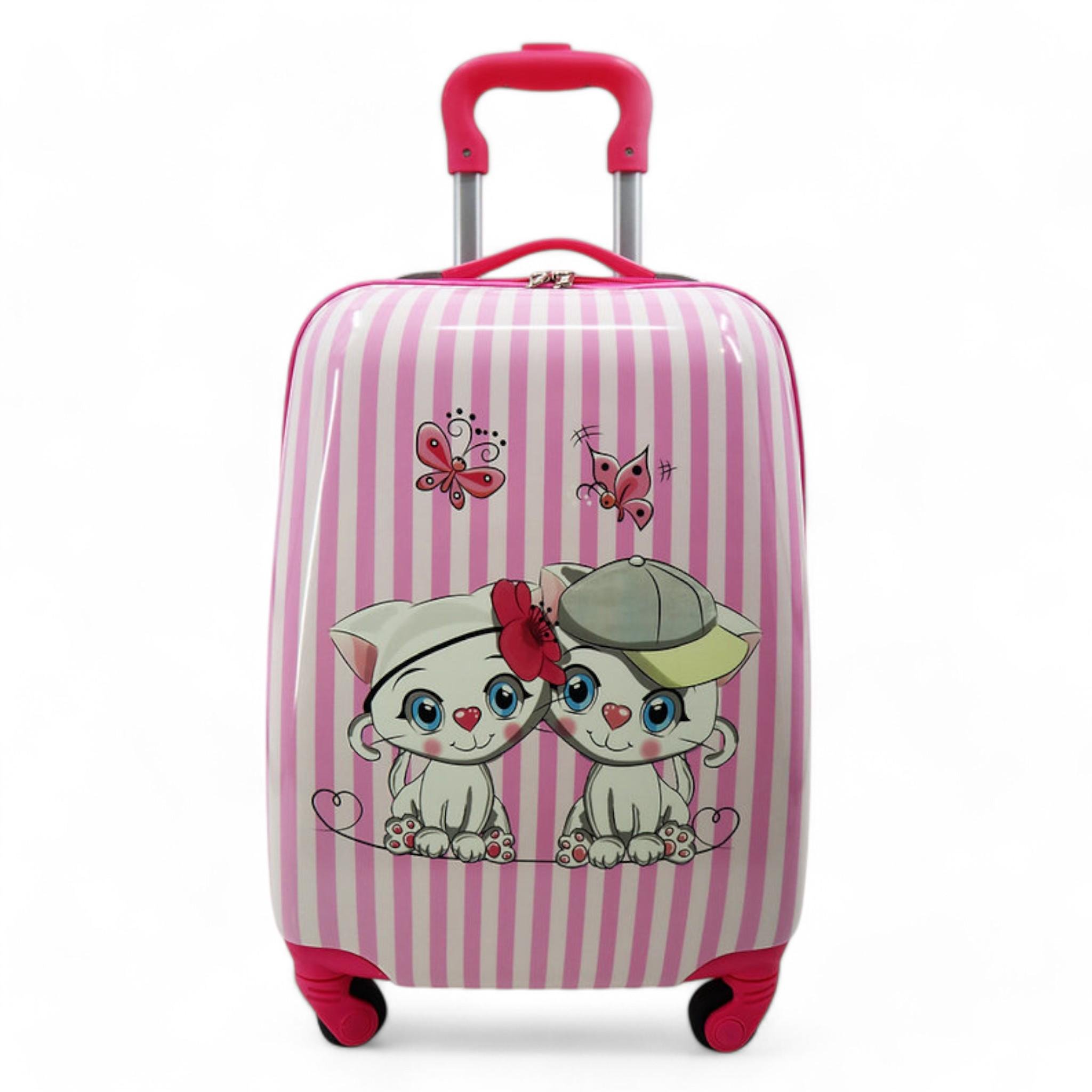 Чемодан детский Flybeg Two Kittens ABS-пластик на 4 колесиках 30 л (S_A-13)
