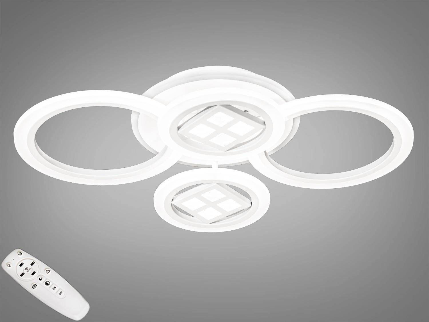 LED-люстра с диммером и RGB подсветкой 80 W (8200)