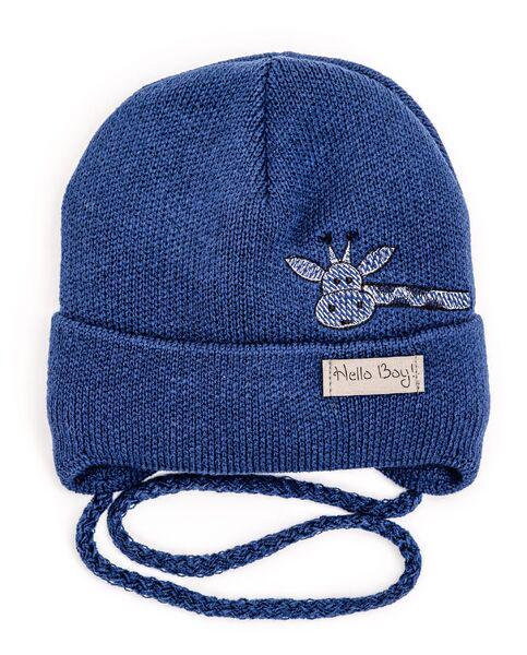 Шапка детская для мальчиков Жираф D863 хлопок 42-46 см Кирпичный - фото 4