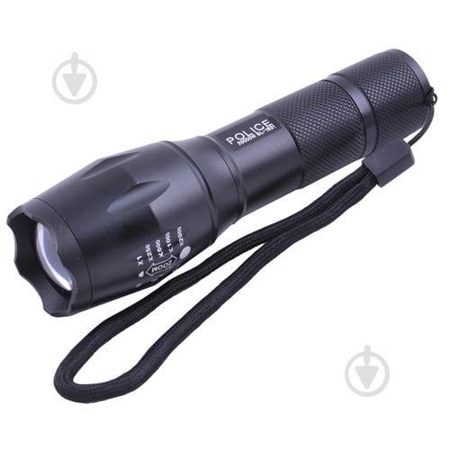 Фонарь армейский Bailong BL-1831-T6 18650 ЗУ 220В 12В Черный (20053100090)