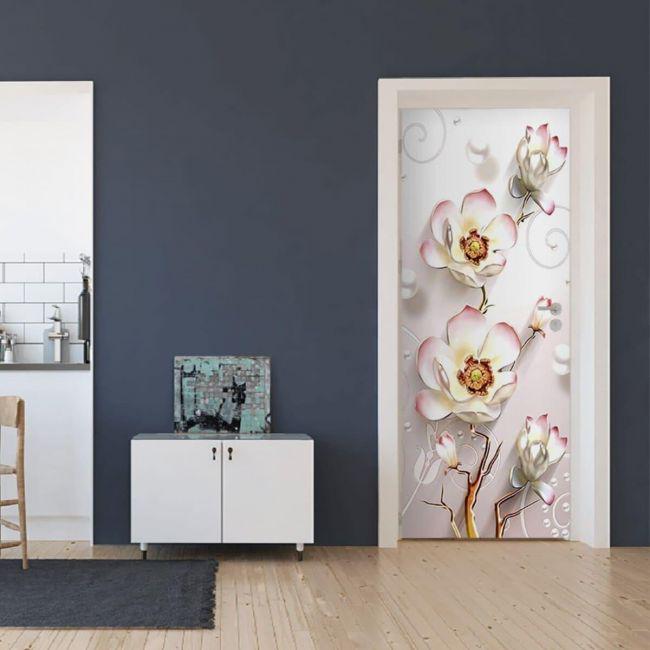 Наклейка интерьерная на двери Sticker Wall SW-00000927 Цветы 104х210 см