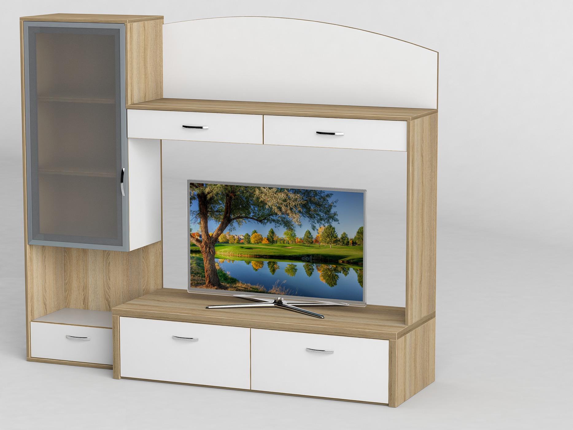 Вітальня Тіса-меблі Вітальня-109 182х165х45 см Дуб сонома/Білий Вітальня Тіса-меблі Вітальня-109 182х165х45 см Дуб сонома/Білий