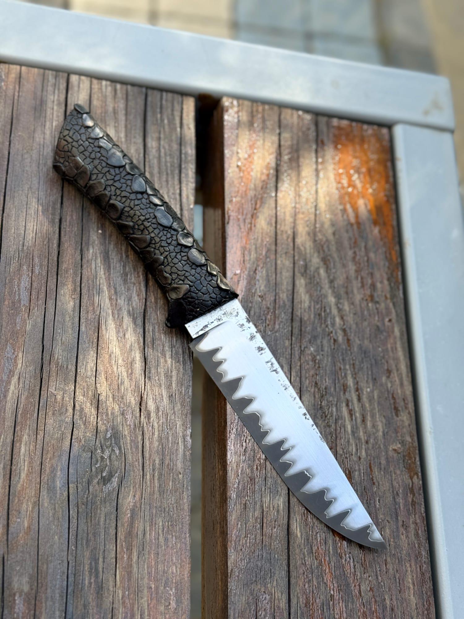 Нож туристический Gorillas BBQ KN207 Раскол сталь ламинат Rex-12 - фото 10