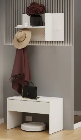 Вешалка настенная с полкой Антрацитовая (26438443)