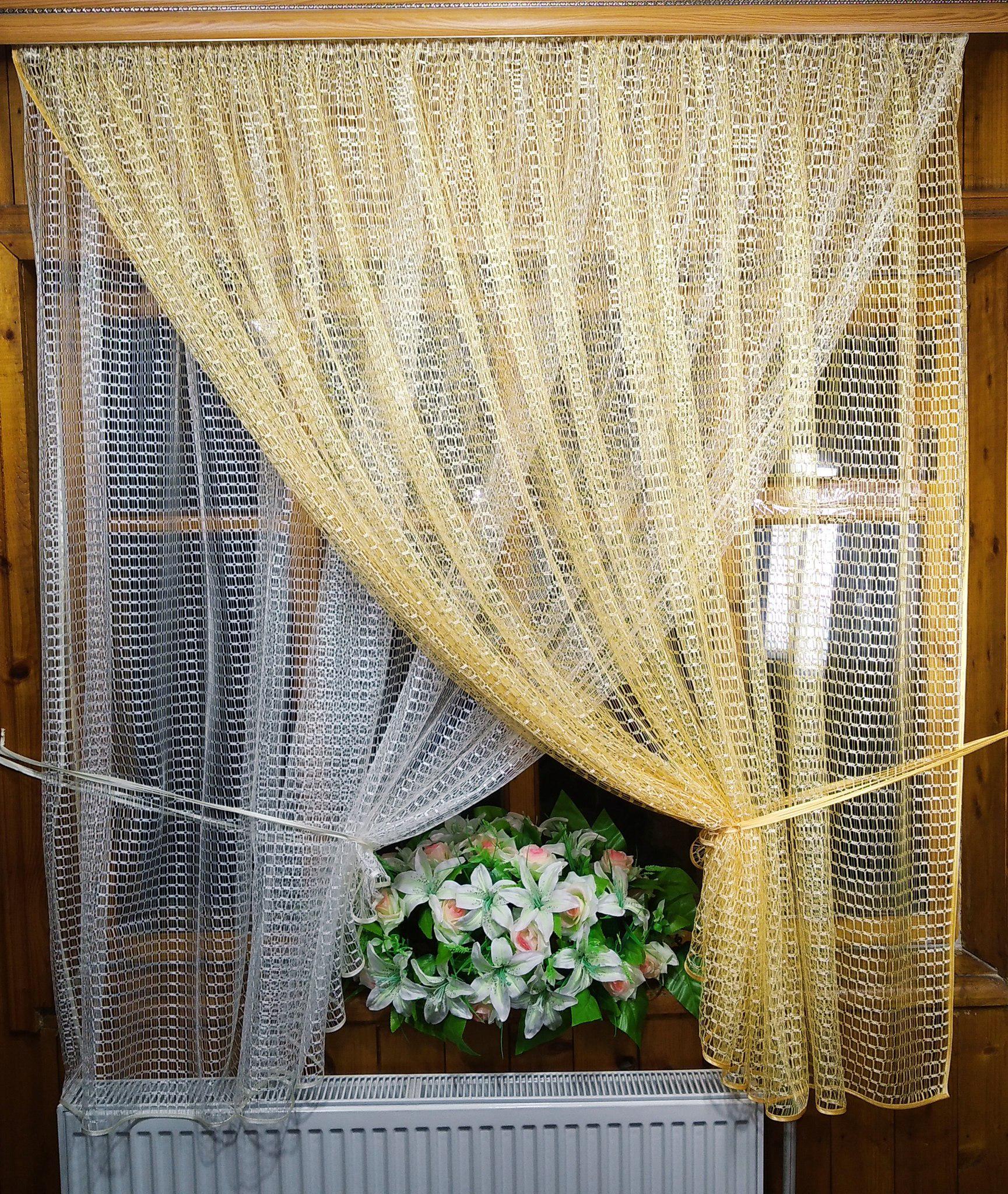 Занавеска готовая короткая Дина Абрикос/Молочный - фото 4 Занавеска готовая короткая Дина Абрикос/Молочный - фото 4