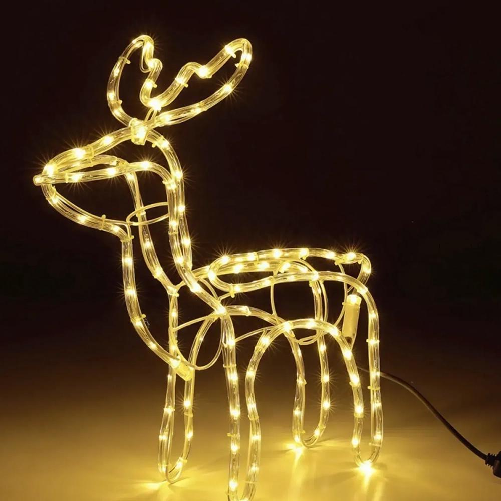 Декоративна світлодіодна фігура "Новорічний олень" висота 95 см 220 В з поворотом голови Теплий білий - фото 5 Декоративна світлодіодна фігура "Новорічний олень" висота 95 см 220 В з поворотом голови Теплий білий - фото 5