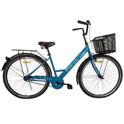 Велосипед Spark CITY LIRA колеса 28" стальная рама 18" с корзиной Светло-синий (000240041)