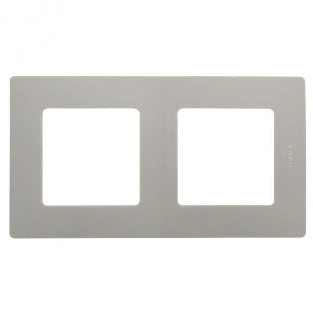 Рамка 2 поста Legrand 672522 Etika пластик Светлая галька (11562149)
