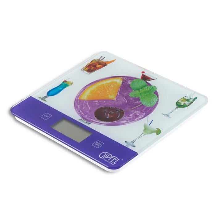 Весы кухонные электронные GIPFEL 5849 RIO 20х18х1,6 см с брошюрой рецептов (2645701)