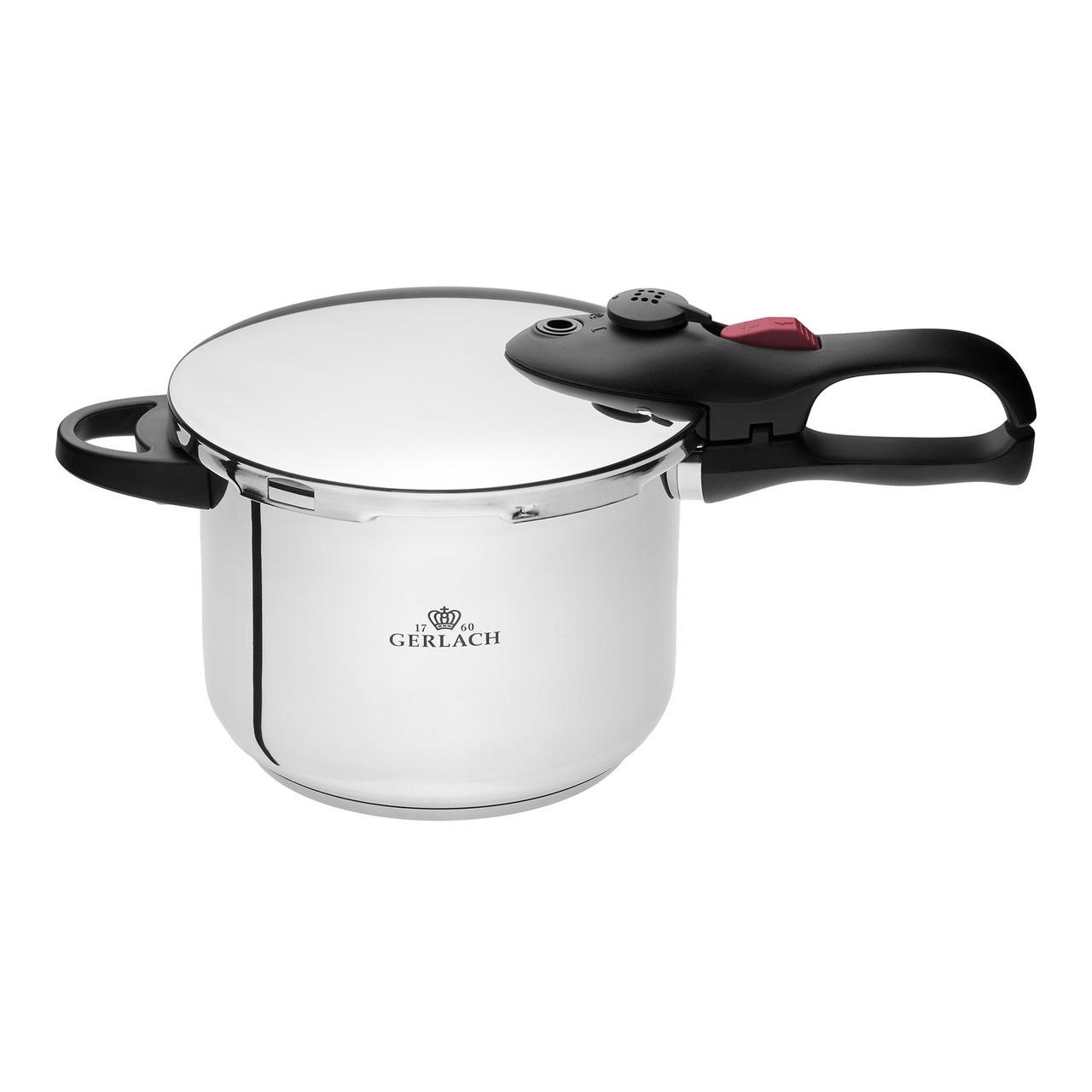 Скороварка с мерной шкалой Gerlach First 18/10 с трехслойным дном для любых плит 22 см 6 л (2526174455)