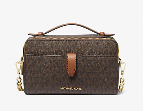 Женская сумка Michael Kors Medium Logo Smartphone Crossbody Bag Коричневый (35F2GTTC2B)