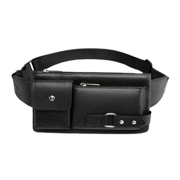 Сумка поясная из кожзама Black (kk900-2) Сумка поясная из кожзама Black (kk900-2)