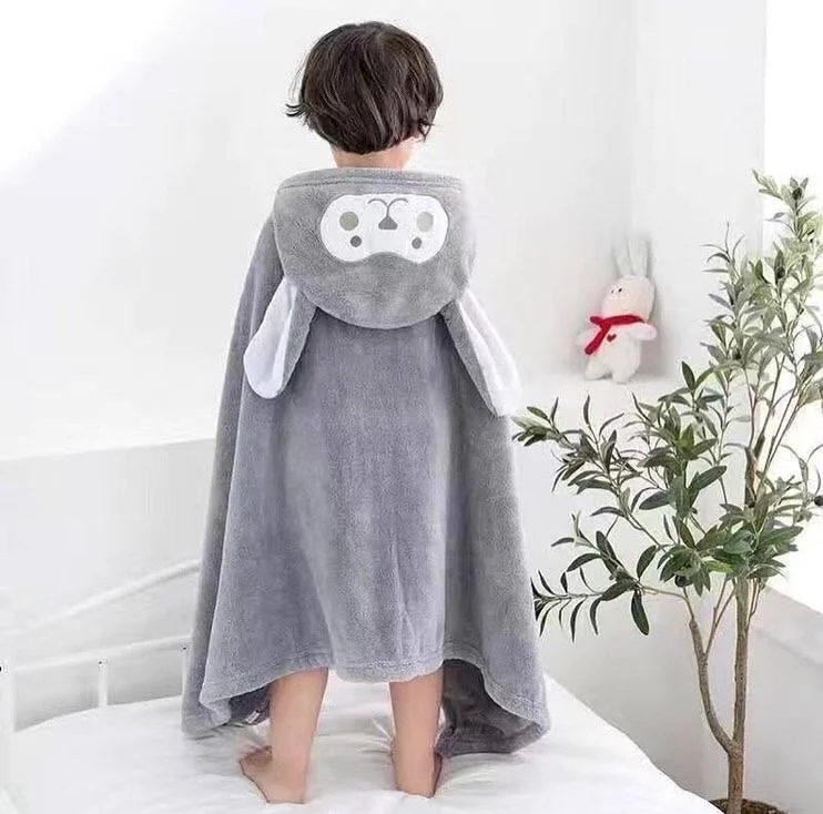 Полотенце детское с капюшоном Зайчик Серый (11337394)