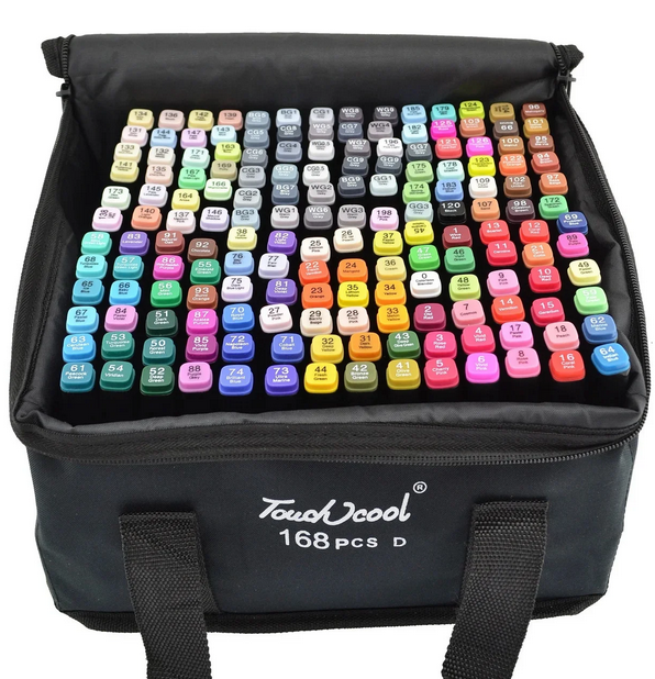 Набор скетч маркеров на Touch двухсторонние 168 цветов
