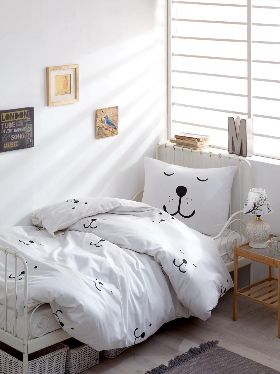 Комплект постільної білизни полуторний Lotus Home Perfect Ranforce In Love Білий (svt-2000022267120)