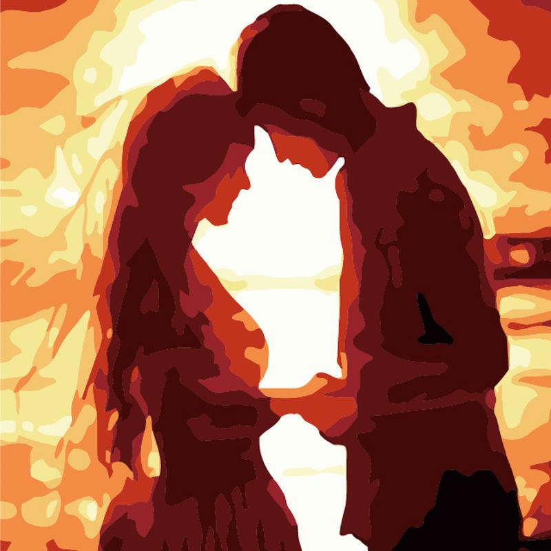 Картина по номерам Strateg Страстная любовь 20х20 см (HH5798)