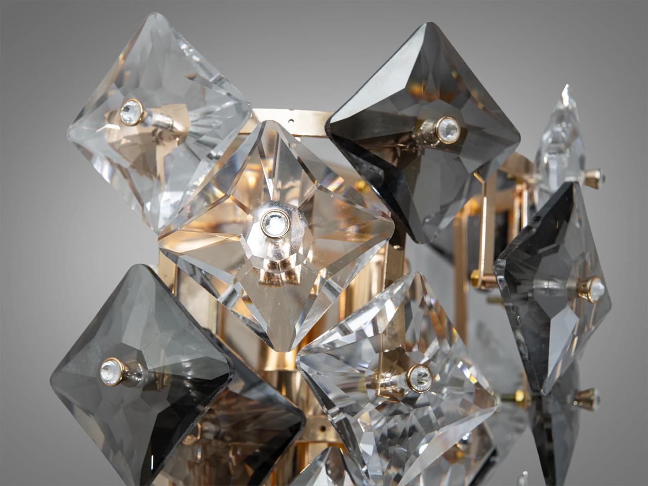 Бра хрустальное 21001-BSGD-LS на 2 лампы Золотой (2054372445) - фото 3