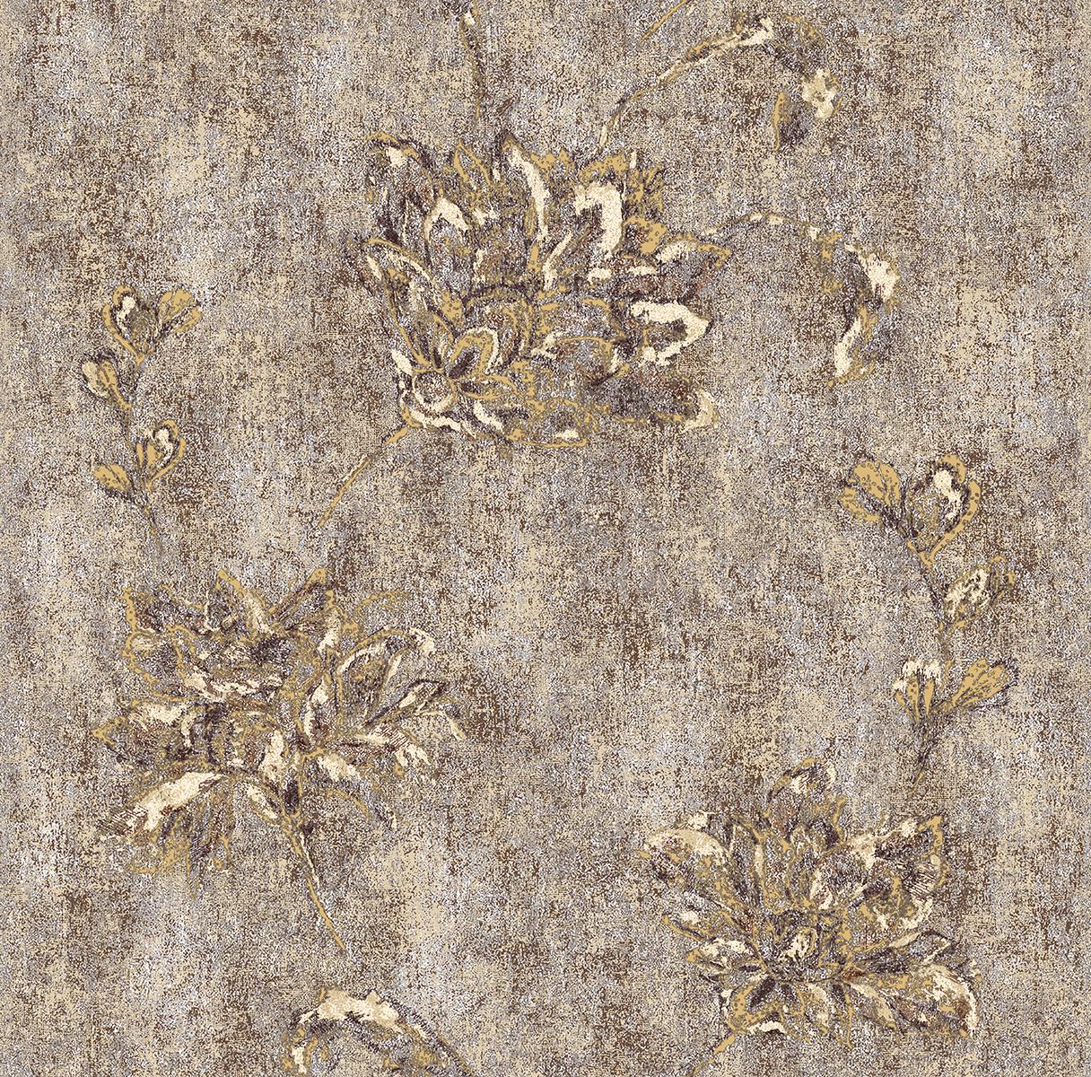 Шпалери паперові дуплекс Континент Кетті Золотисто-коричневий (139)